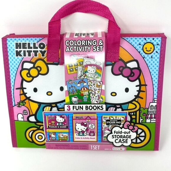 Bendon Hello Kitty Coloring And Activity Set Stickers Puzzles 3 Books  SB - Picture 1 of 8